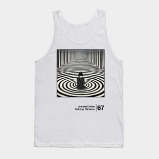 Leonard Cohen - Minimalist Artwork Design Tank Top